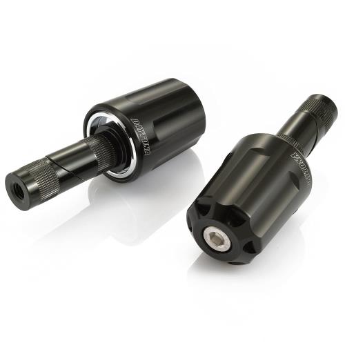 デイトナ(Daytona) アルミビレット バイク用 バーエンド 汎用(内径φ17-19) GB350/S / スズキ 中空タイプ(Vストローム250など) ヘビーウエイトバーエンド リボルバー ブラック 99956