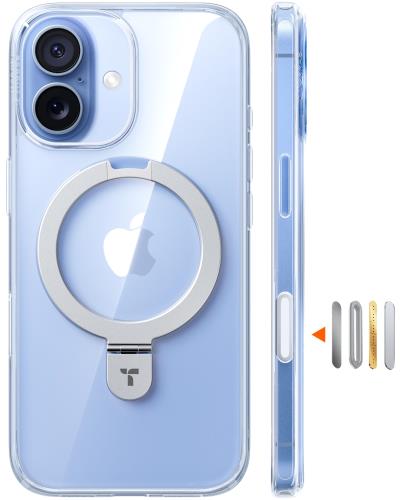TORRAS iPhone 17 用 ケース11年の進化と革新・業界初の耐衝撃スタンドMagsafe対応 カメラボタン 3倍米軍規格MIL 耐衝撃 急速充電対応 黄ばみなし 指紋防止 滑り止め 6.3インチ「Ostand Q1 Guardian」For あいふおん 17 ケース(クリア)
