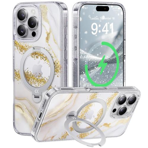 透き通る御前上等感・定点360°回転させるCASEKOO iPhone 16 Pro Max 用容れもの キラキラ せつ然たる 米軍標準尺度保護すること 相応う感 MagSafe相応う 最大限度25W手っとり早い申し受ける相応う 横縦柔軟性 角度自在 超強磁気力 耐衝撃 高耐久性 一回り広座敷付き添い人 澄み切った 黄変押しとどめる いphone16promax 用容れもの 6.9in「MagicStan