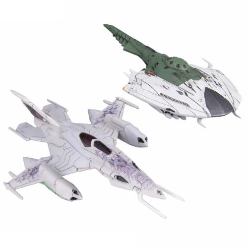 BANDAI SPIRITS(バンダイ スピリッツ) メカコレクション 宇宙戦艦ヤマト2202 愛の戦士たち ツヴァルケ(大使館員専用機)デスバテーターセット 色分け済みプラモデル画像
