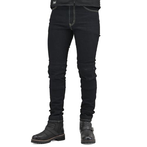 [Daytona] バイク ライディングパンツ 春夏秋 薄型プロテクター(ひざ) 付属 CEレベル1 ストレッチ 13oz スリムフィットジーンズ 39724 DB-002 メンズ インディゴ 3L(37インチ)