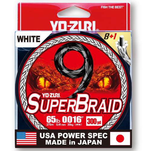 YO-ZURI PEライン スーパーブレイド 9 300YDS 65Lbs カラー:ホワイト