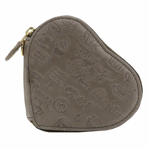 [サンリオ] 月暈キティ 本革 コインケース 御釣り入れ ミニ紙入れ 牛皮 レディース HELLO KITTY Fresh(月暈キティ・生新しい続きもの) No.87070 薄墨色