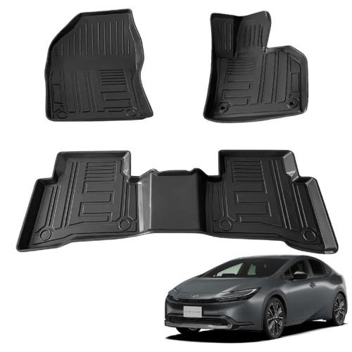 トヨタ 新型 プリウス 60系 5代目 3Dフロアマット プリウス60系 フロアマット PRIUS60 ZVW60/ZVW65/MXWH60/MXWH65 2023年1月～現行 TPE素材 防水仕様 耐汚れ 耐磨耗性 滑り防止 プリウス 60系 カスタムパーツ 車種専用設計 PRIUS 60 パーツ内装 カー用品 3PCS