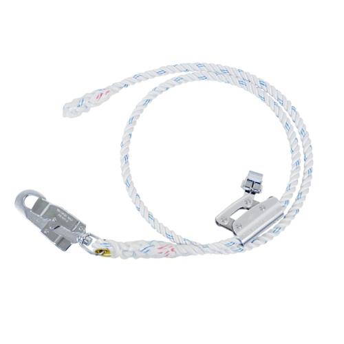 [藤井電工] 新規格 柱上作業用 柱上安全帯用ロープ D種 ロープ長さ 2100mm WP-TD-527 軽量 アルミバックル ワークポジショニング用器具 日本製 安全帯 ツヨロン TSUYORON