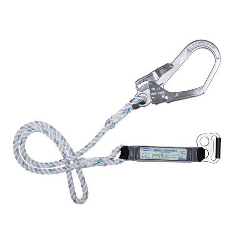 [藤井電工] 新規格 胴ベルト用ランヤード ロープ式 TBL-AB-590-N 日本製 墜落制止用器具 胴ベルト 安全帯 ツヨロン TSUYORON