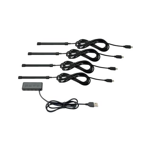 槌屋ヤック 車内用品 イルミネーション レインボーラインイルミ ショート 4本入り PF-416