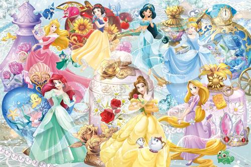 エポック社 1000ピース ジグソーパズル ディズニー Herbarium / Disney Princess (ディズニープリンセス) (50×75cm) 97-801 のり付き ヘラ付き デコレーションパーツ付き EPOCH
