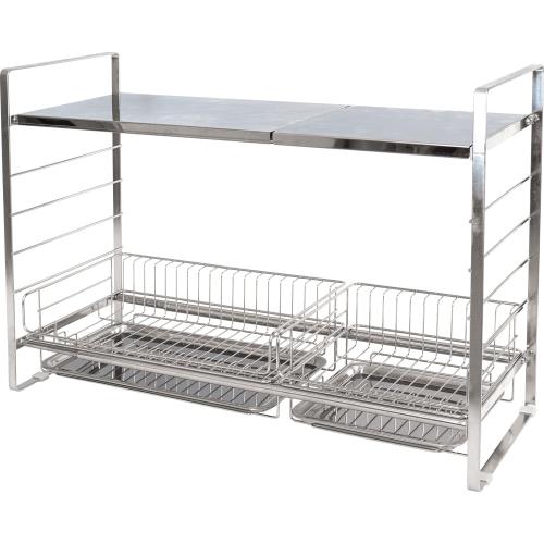 品和平フレイズ たっぷり収納 ベースラックセット 幅65~95cm ステンレス 水切りかご 水切りラック 新生活 AMG-0621