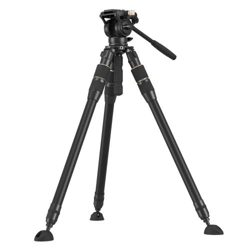 SmallRig FT-S303 FreeSpeed 炭素衣料繊維三脚 59in旅する用映像媒体三脚 一捩じり高さ合わせる 360°フルードヘッド デュアル流行り物QR一皿 最大限度掛け目6kg 写真機用 4643
