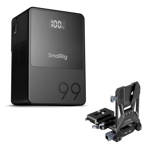 SmallRig VB99 ミニ V マウント 蓄電池 (一揃いの道具) (3580B+4064B) Vマウント蓄電池 VB99 99Wh / 6800mAh ミニVマウント蓄電池 PD 100W USB-C手っとり早い申し受ける Vマウントバッテリープレート Vマウント蓄電池 DSLR写真機 カムコーダー 三脚架用一皿付き添い人 5048