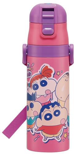 スケーター(Skater) 子供用 ステンレス 水筒 直飲み 470ml 子供に優しい軽量タイプ クレヨンしんちゃん 25 保冷専用 waterbottle スポーツボトル キッズ 子供 こども 水瓶 SDC4-A