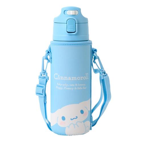サンリオ(SANRIO) カバー付きステンレスボトル シナモロール 子供 保冷専用 容量：470mL 名前スペース付き ワンタッチオープン 直飲み 090948