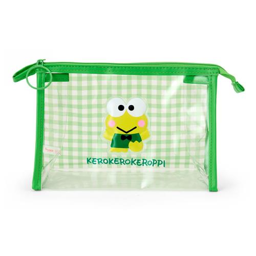 サンリオ(SANRIO) クリアポーチ けろけろけろっぴ 透明 PVC・スチール ファスナー式開閉 対象年齢3才以上 約幅22×奥行10×高さ15cm 732559画像