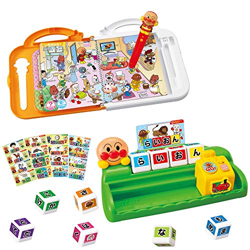 にほんごえいご二語文も! アンパンマンおしゃべりいっぱい! ことばずかんSuperDXことばをつくろう! アンパンマン おしゃべり もじキューブはじめてのことば・ひらがなギフトセット画像