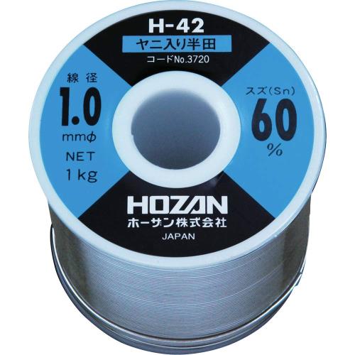 ホーザン(HOZAN) ハンダ スズ60% 鉛40% 重量1000ｇ 長さ172ｍ 線径1.0ｍｍΦ H-42-3720