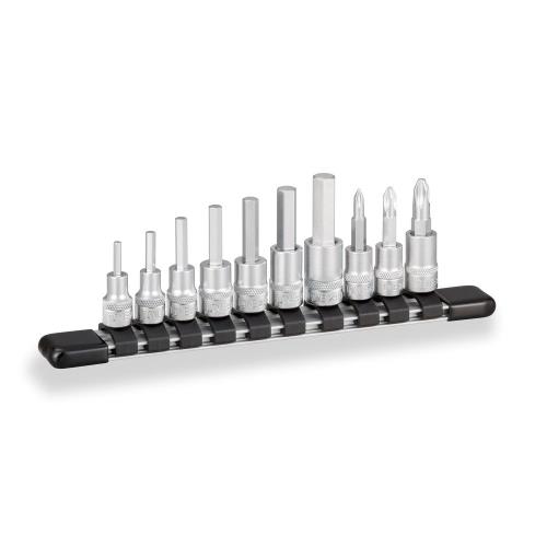 トネ(TONE) ヘキサゴンソケットセット(ホルダー付) HHB210 差込角6.35mm(1/4) インチ 内容10点
