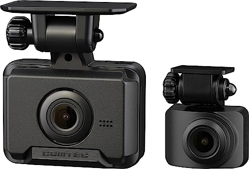 コムテック ドライブレコーダー ZDR018 前後2カメラ コンパクト 前後200万画素 Full HD GPS搭載 32GBmicroSDカード付属 後続車両接近お知らせ機能搭載 駐車監視機能 高速起動 3年保証