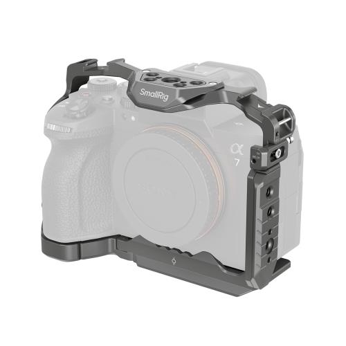 SmallRig クイックリリースケージ Sony相応うA7R V/A7 IV/A7S III/A7R IV/A1 用 専売特許手に入れる済みの HawkLock 表現スタイル 冷ややかさシュー/NATO 線路/アルカ用クイックリリースプレート付き添い人写真機伏せ籠 盛りだくさんメモリアクセス  傷押しとどめる腹積もり 4481
