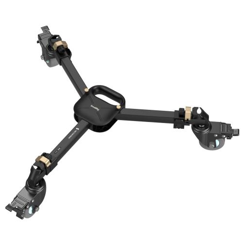 SmallRig 映像媒体三脚架用 ドリー 汎用滑車 耐荷重20kg 折りたたみ式3輪 クイック鍵を掛ける 静音 釣りあい 納める御徒面子付き添い人-5020