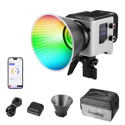 SmallRig RC 220C RGB COB LEDビデオライト Bowensマウント 200W 36000フルカラービデオライト2700-10000K CRI97+/TLCI98+ ワイヤレス電源 アプリ制御 写真撮影と写真スタジオ用写真撮影用フィルライト 5101