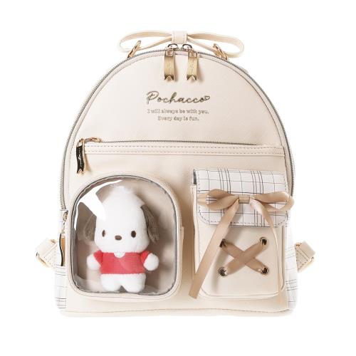 [Sanrio] サンリオキャラクターズ ミニデイパック, 照合のしるし柄, 合皮, 高さ26cm×幅22cm×マチ13糎, 肩先自然調整能力のある (ポチャッコ)