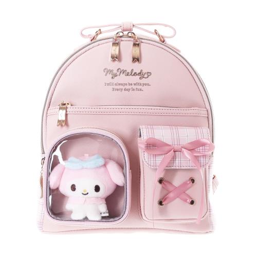 [Sanrio] サンリオキャラクターズ ミニデイパック, 照合のしるし柄, 合皮, 高さ26cm×幅22cm×マチ13糎, 肩先自然調整能力のある (マイメロディ)