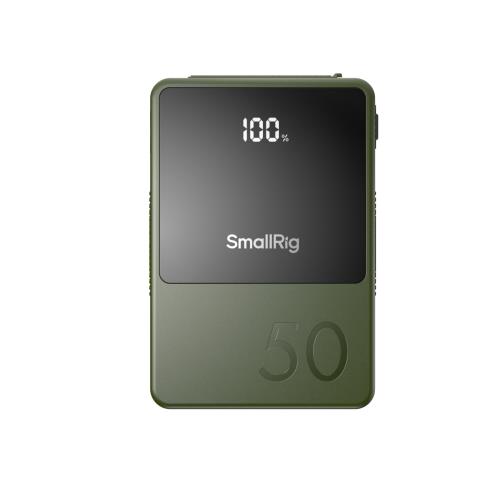 Vマウントバッテリー SmallRig VB50 50Wh / 3400mAh Vマウントバッテリー PD 45W USB-C急速充電 D-TAP USB-A デュアルDCポート OLEDスクリーン付き DSLRカメラ カムコーダー モニター スマートフォン用（緑） 4872