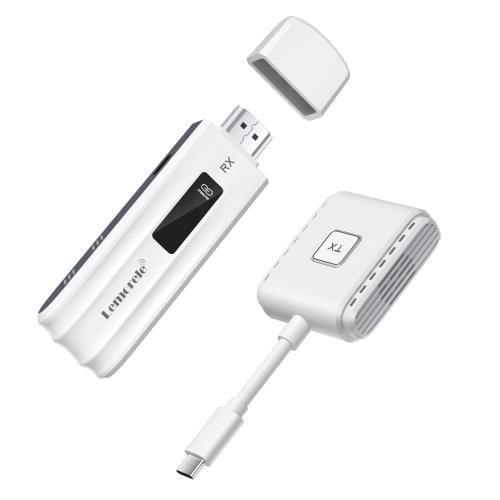USB-C HDMI ワイヤレス 送受信機 セット Lemorele 小型 拡張モード 無線 8台増設可能 収納に便利 無線化 50m安定転送距離 1080P/5Ghz WIFI設定不要 映像音声同期出 TV