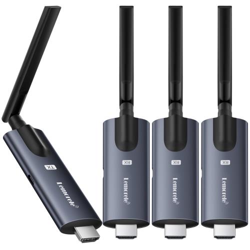 ワイヤレス HDMI 送受信機セット 無線 1×送信機+3×受信機 小型 受信機4台増設可能 拡張モード対応 HDMI 無線化 1080P/5Ghz/200m安定転送距離 映像音声同期出力 ストリーミングメディア日本技適認証済アルミニウム合金 24,735円