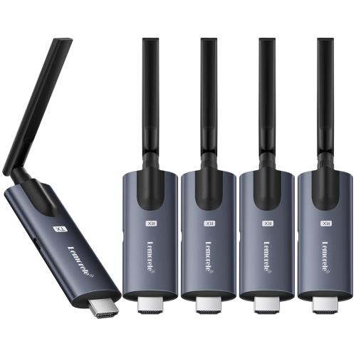 ワイヤレス HDMI 送受信機セット 無線 1×送信機+4×受信機 小型 受信機4台増設可能 拡張モード対応 HDMI 無線化 1080P/5Ghz/200m安定転送距離 映像音声同期出力 ストリーミングメディア日本技適認証済アルミニウム合金