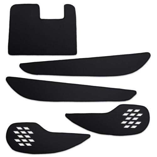 YOURS(ユアーズ), オーラ 専用 キックガード3点セット 5PCS[レザー調/ボルドー]キックガード デザイン 縫製 日本製 NOTE AURA 傷 汚れ 防止 カスタム インパネカバー 保護 プロテクター コンソール y607-039leatherbordeaux [5] S