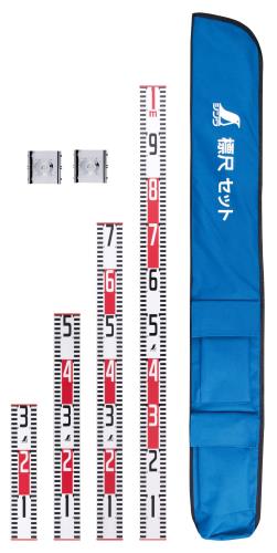 シンワ測定(Shinwa Sokutei) 標尺 軽銀製 30~1ｍ 巾60 4点仕掛ける 差し交わす金具付 76929 本体:白赤、目盛:黒