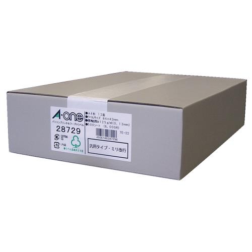 エーワン パソコンワープロラベル 汎用印字機 A4 12面 500居敷き 28729
