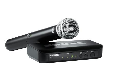 SHURE シュア ワイヤレスマイクシステム BLX24/PG58 : BLX2/PGA58ハンドヘルド型ダイナミックマイク BLX4受信機 プロ仕様 歌 歌手 ボーカル パフォーマンス ライブ イ