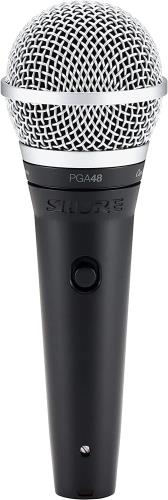 SHURE シュア ダイナミック・ボーカル・マイクロホン : カーディオイド/スイッチ付/XLR-フォーンケーブル付属 PGA48-QTR-J ブラック国内正規品/メーカー保証2年