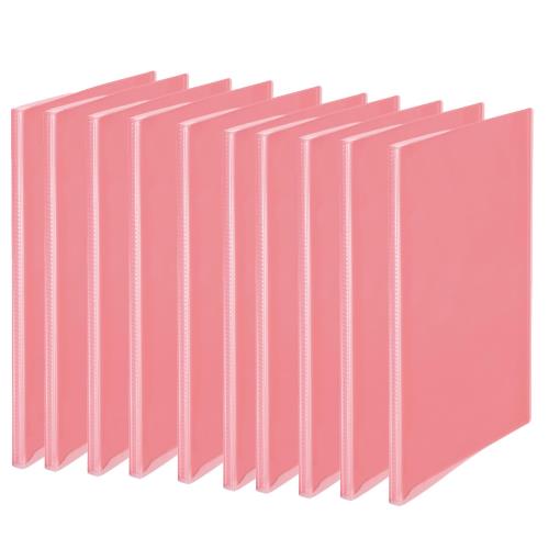 プラス ファイル シンプルクリアーファイル A4 縦 20ポケット 10冊 ピンク FC-220SC 98-164×10