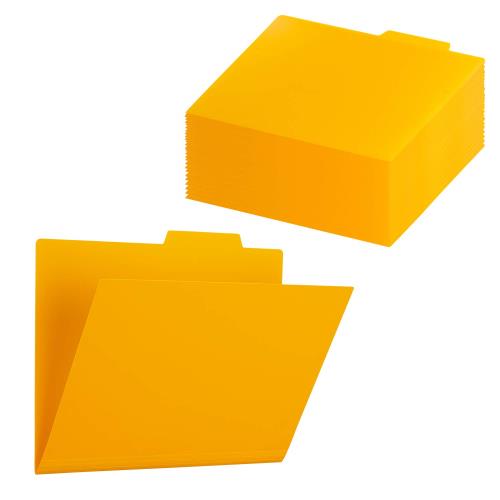 つけ加える 整理保存用具 PP個別フォルダ + A4 黄色 200枚(5枚×40) 86-807×40