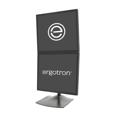 ERGOTRON エルゴトロン DS100 管する照明ランプ 学習机照明ランプ デュアル 縦型 2画面 黒いこと 27in(20.9kg)まで VESA判定基準相応う 33-091-200