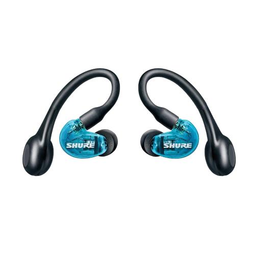 SHURE シュア AONIC 215 完全ワイヤレスイヤホン 第2世代 SE21DYBL+TW2-A トランスルーセントブルー : 高遮音性 bluetooth カナル型 パッシブノイズキャンセリング 耳掛け 有線変換可(別売) IPX4防滴 外音取り込み マイク付 Type-C ケーブル プロ仕様 音楽 リスニング ランニ