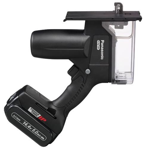 パナソニック 充電角穴カッター 14.4V 5.0Ah電池パック×2個/充電器/ケース付 デュアル (14.4V/18V対応) IP5X 木工15mm・石膏30mm切断 EZ45A3LJ2F-B ブラック