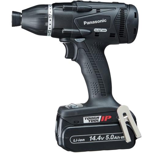 パナソニック 充電マルチインパクトドライバー 14.4V 5.0Ah電池パック×2個/充電器/ケース付 デュアル (14.4V/18V対応) ドリルドライバー IP56 EZ75A9LJ2F-B ブラック