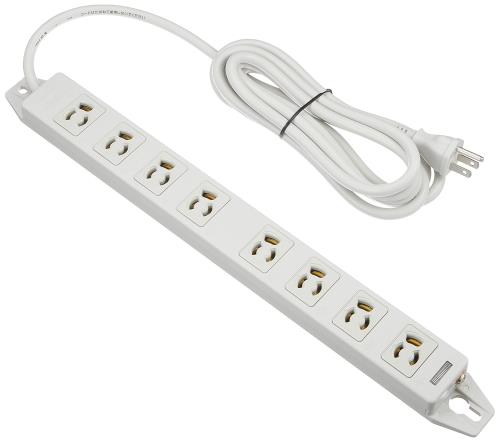 パナソニック(Panasonic) 電源コンセント OAタップ(接地15A抜け止め形) マグネット付 電源表示付 8コ口 グレー コード長3m WCH24383H