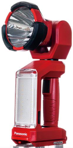 パナソニック 充電LEDスポットワイドライト 本体のみ(電池パック・充電器別売) デュアル (14.4V/18V/21.6V対応) スポット光1500lm ワイド光500lm 作業灯 電気工事 ワークライト 投光器 EZ37C6X-R レッド