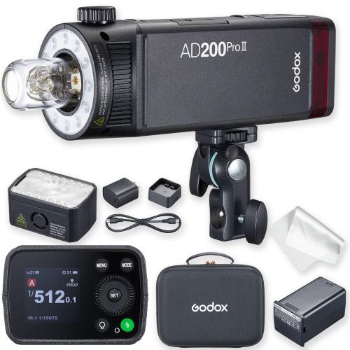 Godox＆日本語取扱説明書Godox AD200Pro II TTLストロボ ポケットフラッシュ Godox AD200PROII LEDモデリングランプ 200Wsの高出力 16の色グループライトとカラースクリーン 多機能交換ヘッド 1/512から1/1までを0.1単位で調整可能 AD200Proアップグレード版 45,564円