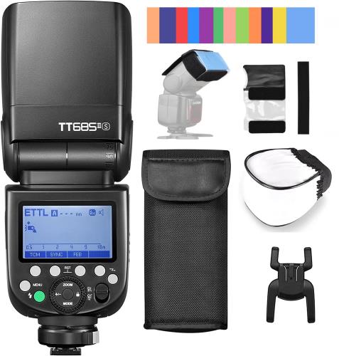 Godox正規代理GODOX TT685II-S フラッシュストロボ スピードライトSonyカメラに対応 2.4G HSS 1 / 8000S TTL GN60 330フルパワーポップ 0.1-2.6Sリサイクル時間 TCMインスタント変換 クイックリリースロック （tt685iis） [並行輸入品]
