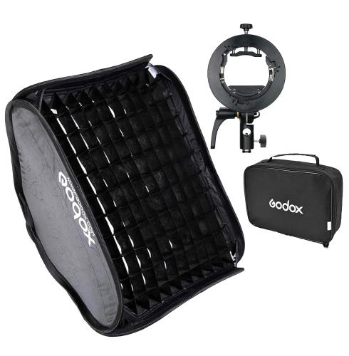 Godox 折りたたみ式ユニバーサルソフトボックス ハニーコム＆グリッド付き sタイプスピードライトブラケット S2 付き Godox V1シリーズ、AD200Pro、AD200、AD400Pro、V860IIシリーズ、TT350シリーズ用 (SGGV8080cm) [並行輸入品] 8,672円