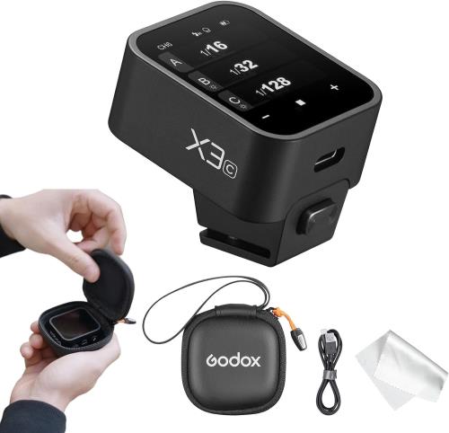 GodoxGodox X3CタッチスクリーンTTLワイヤレスフラシュトリガー フラッシュ送信機 フラッシュトランスミッター電池 急速充電可能 Canonカメラに対応