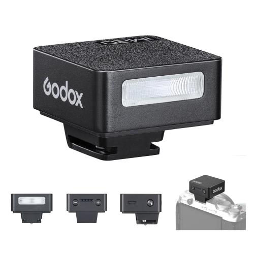 Godox iM20 写真機閃光電球、ミニフラッシュスピードライト、440 フルパワーフラッシュ、シングルコンタクトホットシュー、Fuji/Sony/Nikon/Canon/Olympus 写真機用内蔵乾電池 (iM20)