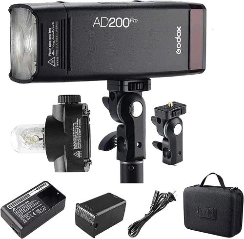Godox置き目代わりになるGodox AD200Pro 衣嚢閃光電球 閃光電球尖端付き添い人 す早さ点火装置/裸白熱電球 GN52 GN60 2.4G 1 / 8000s HSS 200W（ニコンソニー富士フイルムオリンパスパナソニックペンタックスキヤノンEOS写真機に相応う） [並行輸入品]